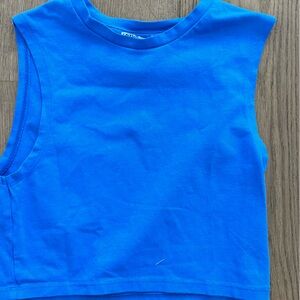 zara deep blue top